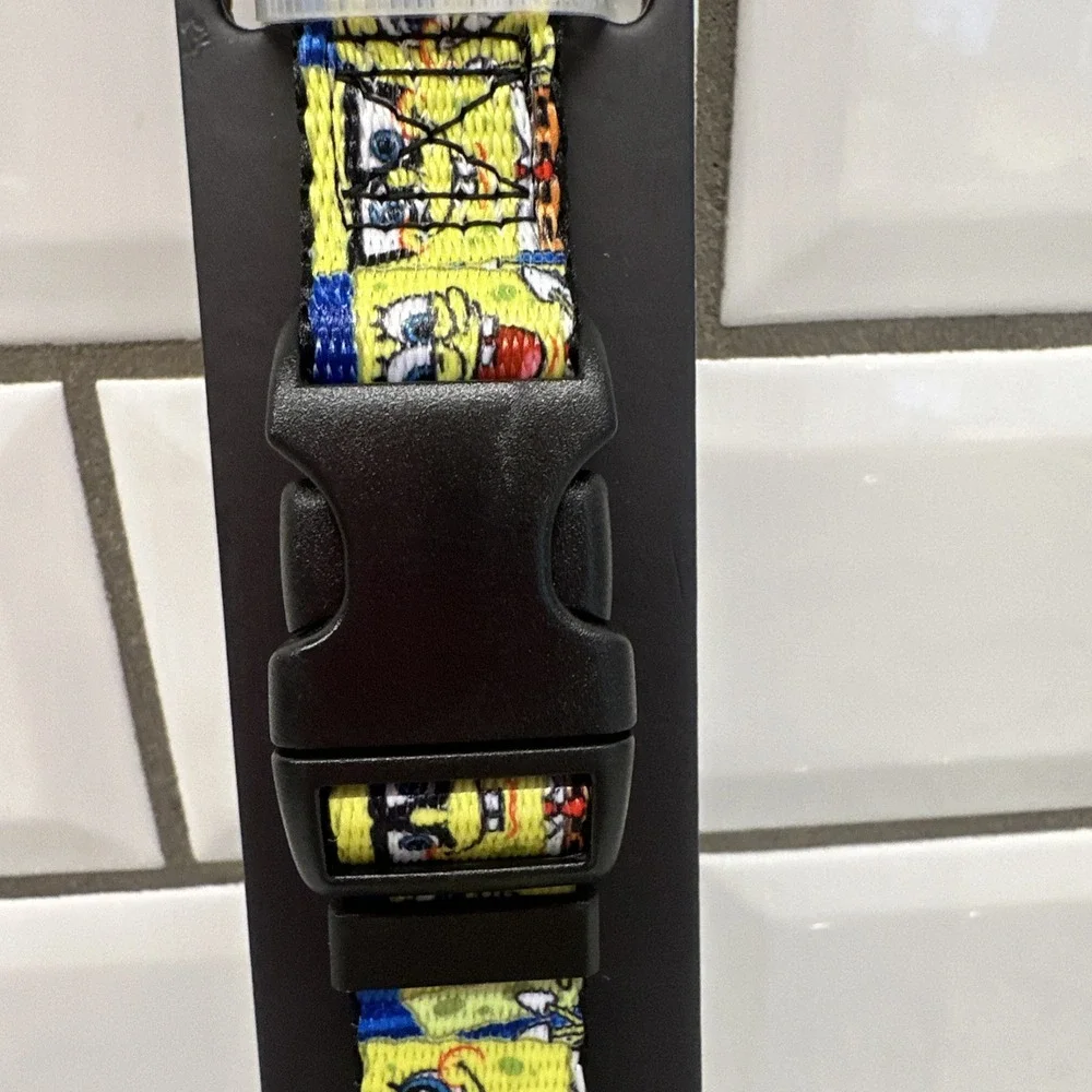 Buckle-Down Dog Medium Collar SpongeBob SquarePants Yellow Cartoon Pet Accessory